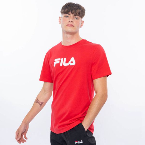 Camisetas Manga Corta Fila Hombre Rojas - Mono Deckle - España 451360GUI